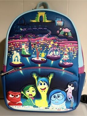 Loungefly Blue Pixar Inside Out Character Mini Backpack